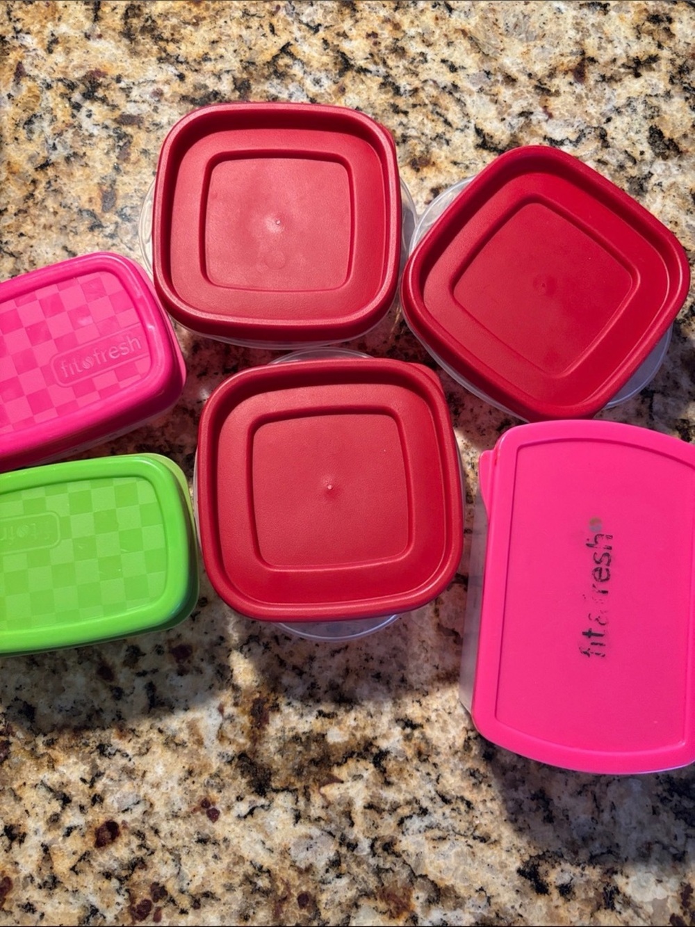 Red and Pink Food Storage Containers - Multi-Pack